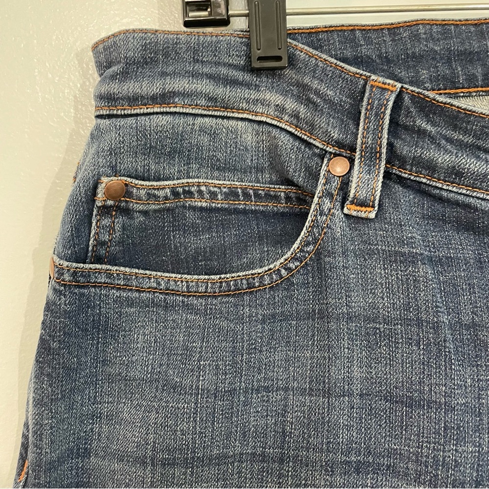 Eileen Fisher Stretch Organic Cotton Wide Leg Cropped Jeans Size 14-16.  These - Picture 5 of 12